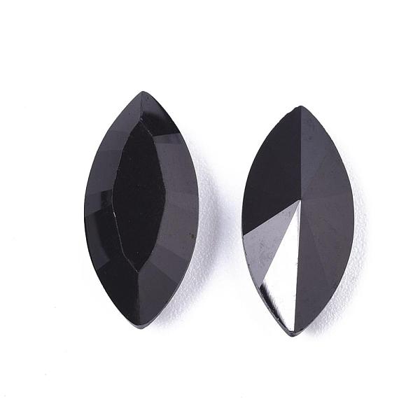 

PandaHall Pointed Back Resin Rhinestone Cabochons, Back Plated, Faceted, Horse Eye, Jet, 15x7x4mm, about 400pcs/bag Resin Horse Eye Black