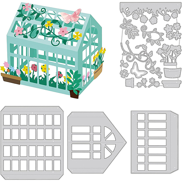 

PandaHall BENECREAT 3D Garden House Metal Cutting Dies, DIY Craft Carbon Steel Embossing Template for Card Making Photo Decorative Paper...