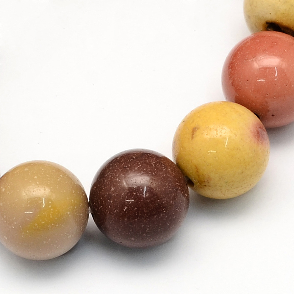 

PandaHall Natural Mookaite Round Beads Strands, 4.5mm, Hole: 1mm, about 96pcs/strand, 15.5 inch Mookaite Round