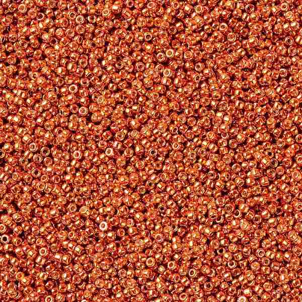 

PandaHall TOHO Round Seed Beads, Japanese Seed Beads, (PF562) PermaFinish Burnt Orange Metallic, 8/0, 3mm, Hole: 1mm, about 222pcs/bottle...