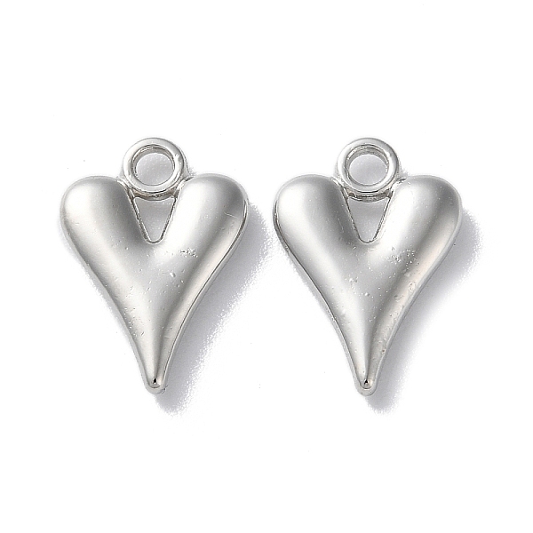 

PandaHall Alloy Pendant, Lead Free & Cadmium Free, Heart, Platinum, 14.5x10x2.5mm, Hole: 1.8mm Alloy Heart