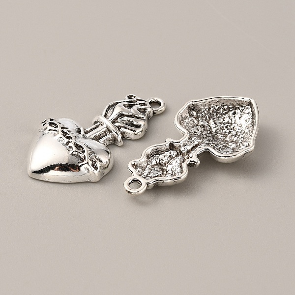 

PandaHall Gothic Tibetan Style Alloy Pendants, Antique Silver, Heart Pattern, 35.5x19x5.5mm, Hole: 2mm Alloy Heart