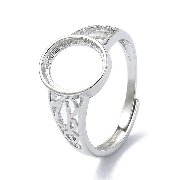 

PandaHall Adjustable 925 Sterling Silver Ring Components, with Cubic Zirconia, Real Platinum Plated, 2~7mm, Inner Diameter: 18mm Sterling...