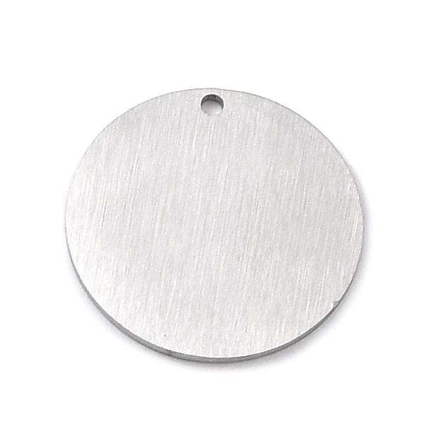 

PandaHall 304 Stainless Steel Pendants, Double Side Drawbench, Stamping Blank Tag, Flat Round, Stainless Steel Color, 20x1mm, Hole: 1.4mm...