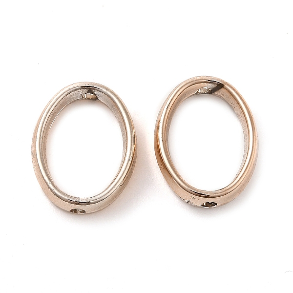 

PandaHall CCB Plastic Beads Frames, Rose Gold, 15x12x3.5mm, Hole: 1.6mm Plastic Oval