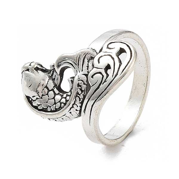 

PandaHall Alloy Fish Open Cuff Ring, Knitting Loop Crochet Loop, Yarn Guide Finger Holder for Women, Antique Silver, Inner Diameter: 1.9cm...