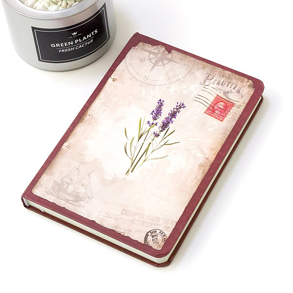 Retro Floral Rectangle Paper Notebook
