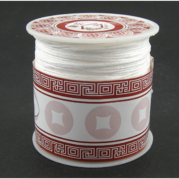 

PandaHall Nylon Thread Cord, DIY Material for Jewelry Making, White, 0.8mm, about 38.27 yards(35m)/roll Nylon White