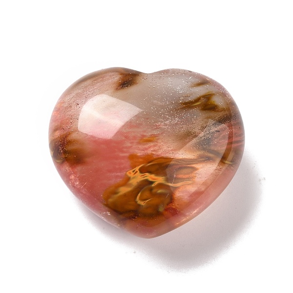 

PandaHall Synthetic Watermelon Stone Glass Beads, No Hole, Heart, 40~41x45~46x26~27mm Other Watermelon Stone Glass Heart
