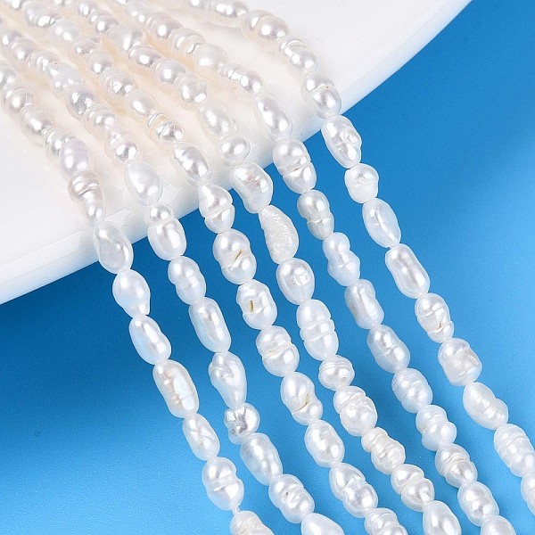 Brins de perles de culture d'eau douce naturelles