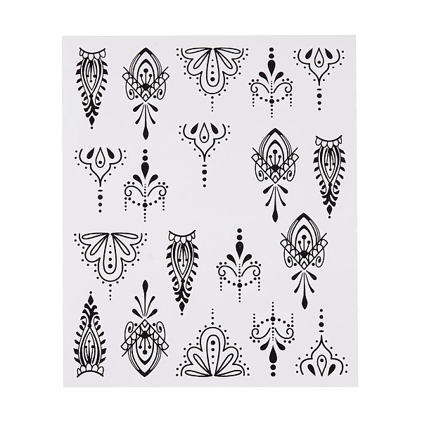 

PandaHall Nail Decals Stickers, Self-Adhesive Abstract Lady Face Cross Feather Nail Design Art, for Nail Toenails Tips Decorations, Black...