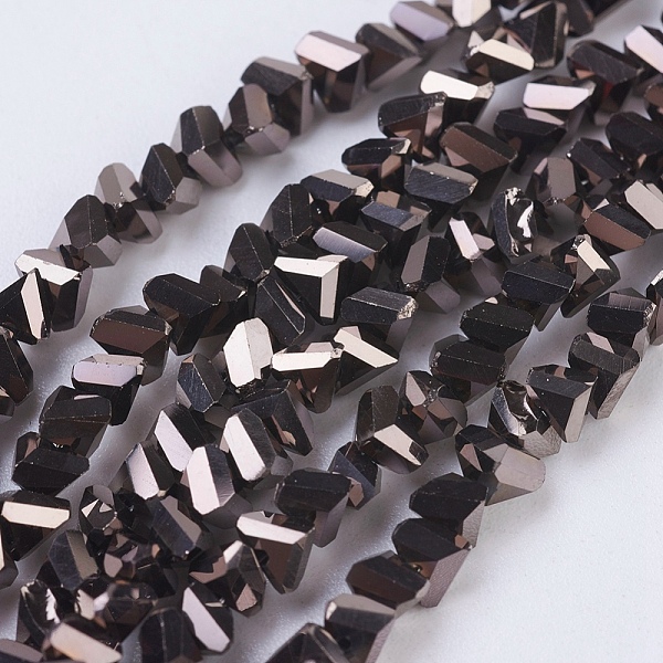 

PandaHall Electroplate Glass Beads Strands, Full Plated, Faceted, Triangle, Black Plated, 3x4x3mm, Hole: 1mm, about 149pcs/strand, 13.3 inch...