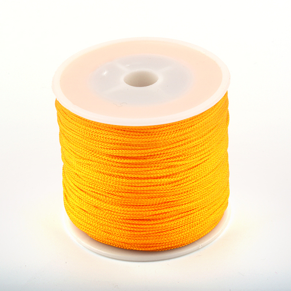 

PandaHall Chinese Knot Nylon Thread, Orange, 0.8mm, about 98.42 yards(90m)/roll Nylon Orange