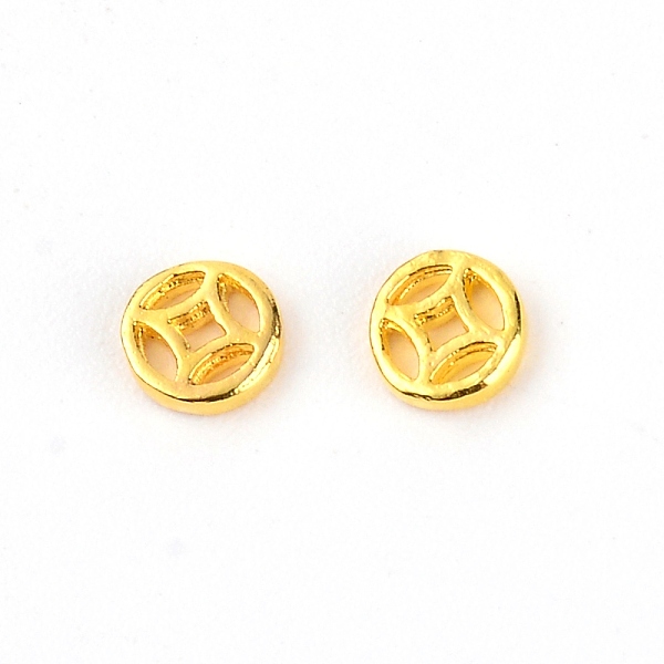 

PandaHall Coins Alloy Cabochons, Nail Art Studs, Nail Art Decoration Accessories, Golden, 5x1mm, 95~100pcs/bag Alloy Flat Round