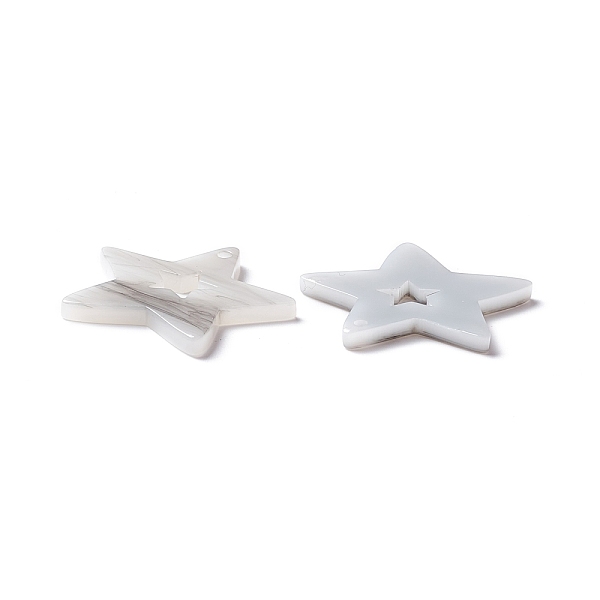 

PandaHall Opaque Acrylic Pendants, Star, Silver, 26x28x2.5mm, Hole: 1.5mm Acrylic Star Silver