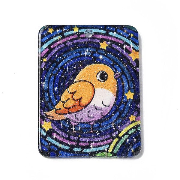 

PandaHall Acrylic Pendants, Bird, 39.5x29x2~2.5mm, Hole: 2mm Acrylic Bird