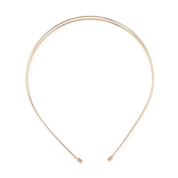 

PandaHall Alloy Double Hair Band Findings, Light Gold, 138x119x3mm Alloy