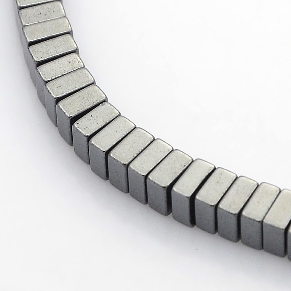 

PandaHall Electroplate Non-magnetic Synthetic Hematite Beads Strands, Square Heishi Beads, Black Plated, 4x4x2mm, Hole: 1mm, about...