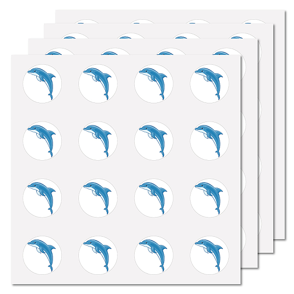 PandaHall CREATCABIN 128Pcs Dolphin Stickers Underwater Planner Stickers Ocean Animal Waterproof Vinyl Decals for Bike Water Bottles Laptop...
