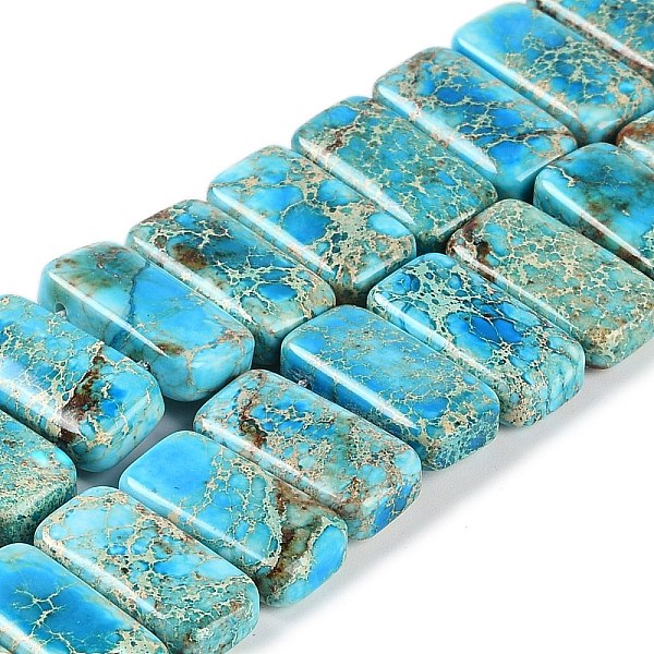 Brins de perles de jaspe impérial naturel