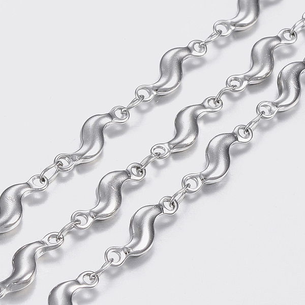 

PandaHall 304 Stainless Steel Chains, Twist Link Chains, Soldered, Stainless Steel Color, 11x3.5x2mm 304 Stainless Steel