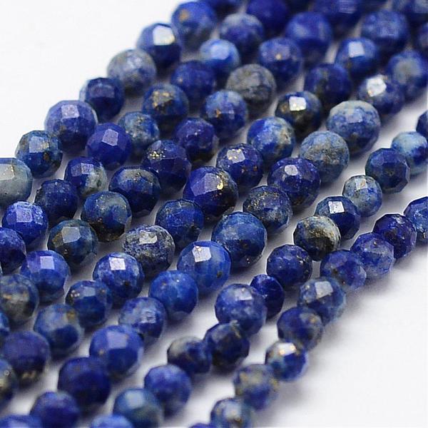 

PandaHall Natural Lapis Lazuli Beads Strands, Faceted, Round, 2mm, Hole: 0.5mm, about 162~175pcs/strand, 14.9 inch(38cm) Lapis Lazuli Round..., Blue