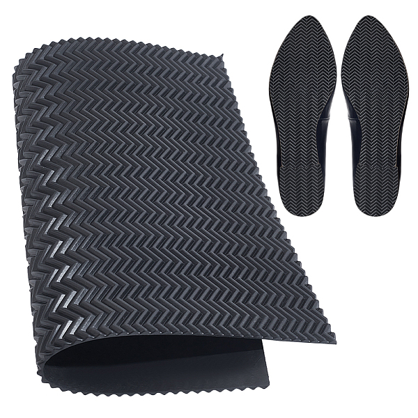 

PandaHall 2 Pcs Anti-Slip Shoes Bottom, 12.4x10.1 inch High Heels Non-Slip Stickers Rubber Sole Pad Repairing Sole Sheet for Heels Sole..., Black