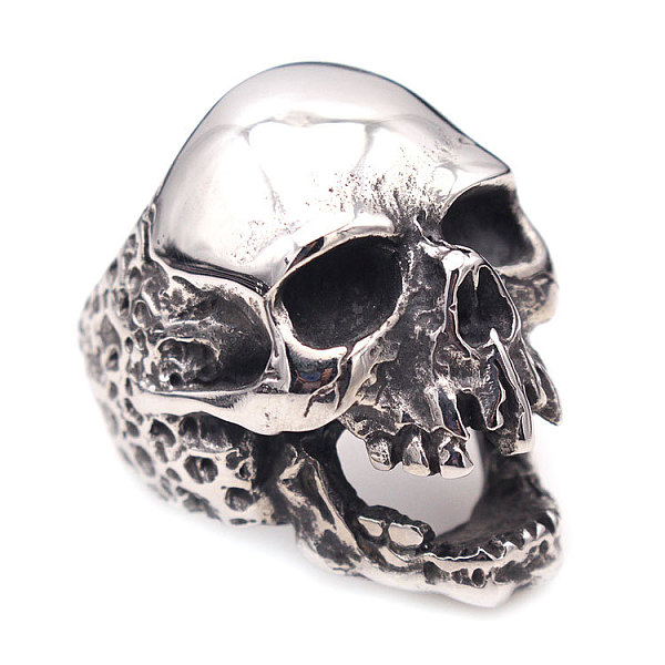 

PandaHall Titanium Steel Finger Rings, Skull, Antique Silver, US Size 10(19.8mm) Titanium Steel Skull