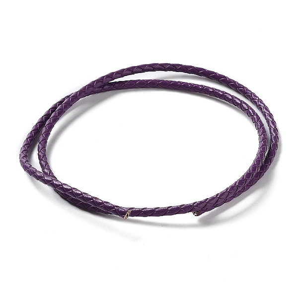 

PandaHall Braided Leather Cord, Purple, 3mm, 50yards/bundle Leather Purple