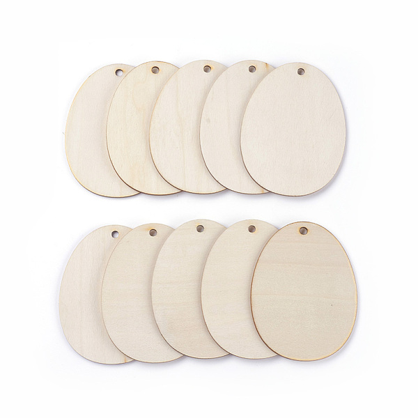 

PandaHall Wood Pendants, Oval, Beige, 99x75x2mm, Hole: 4mm, about 10pcs/bag Wood Oval Yellow