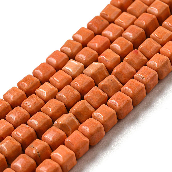 

PandaHall Natural Agate Beads Strands, Dyed, Cube, Coral, 4.5x4.5x4.5mm, Hole: 1.2mm, about 88pcs/strand, 15.04''(38.2cm) Natural Agate Cube..., Red