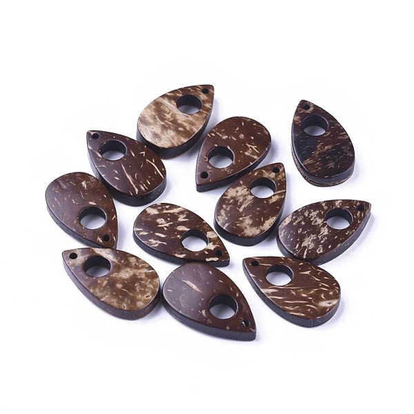 

PandaHall Coconut Pendants, teardrop, Coffee, 25x15x5mm, Hole: 1mm Coconut Teardrop Brown