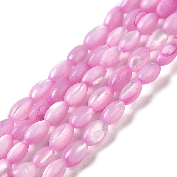 

PandaHall Natural Trochus Shell Beads Strands, Dyed, Rice, Pearl Pink, 5x3~3.5mm, Hole: 0.7mm, about 81~82pcs/strand, 15.39''~15.51''...