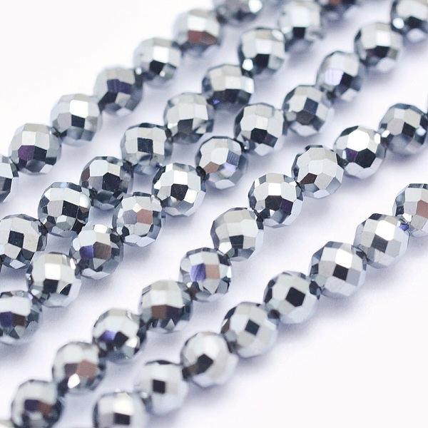 

PandaHall Terahertz Stone Beads Strands, Round, Faceted, 2mm, Hole: 0.5mm, about 174pcs/strand, 15.5 inch(39.5cm) Terahertz Stone Round