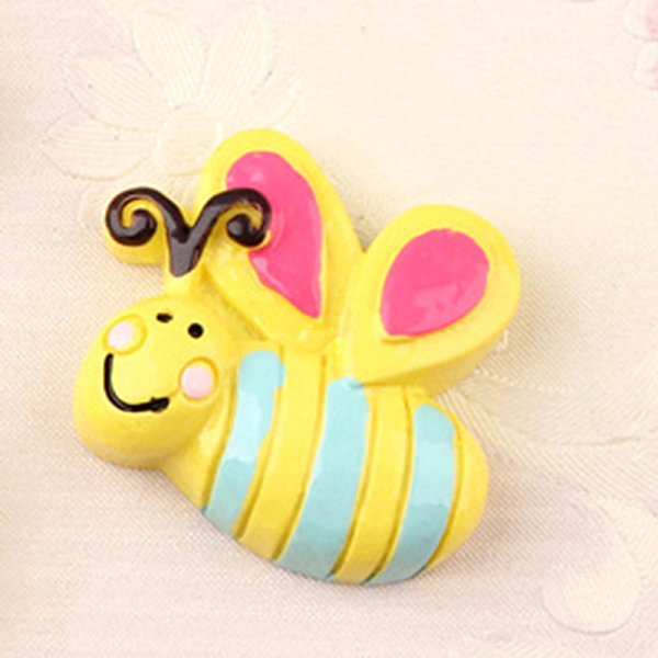 

PandaHall Resin Frosted Cabochons, DIY for Earrings & Bobby pin Accessories, Bee Shape, Blue, 28x23mm Resin Bees Blue
