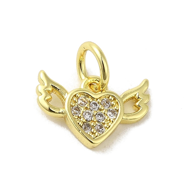 

PandaHall Real 18K Gold Plated Brass Pave Cubic Zirconia Pendants, with Jump Rings, Heart, Clear, 7.5x11x1.8mm, Hole: 3mm Brass+Cubic...
