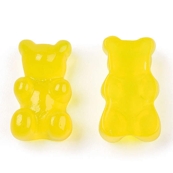 

PandaHall Translucent Resin Cabochons, Bear, Yellow, 18.5x11x7mm Resin Bear Yellow