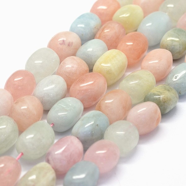 

PandaHall Natural Morganite Beads Strands, Oval, 15~18x11~14mm, Hole: 1.2mm, about 23pcs/strand, 15.5 inch Morganite Oval