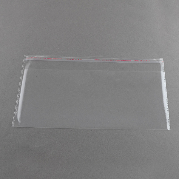 

PandaHall OPP Cellophane Bags, Rectangle, Clear, 14x26cm, Unilateral Thickness: 0.035mm, Inner Measure: 11x26cm OPP Cellophane Clear