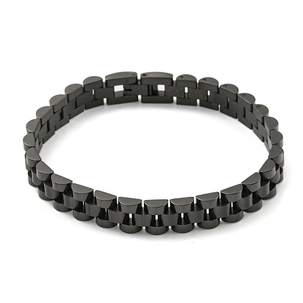 

PandaHall Ion Plating(IP) 304 Stainless Steel Thick Link Chain Bracelet, Watch Band Chain Bracelet for Men Women, Black, 8-1/4 inch(21cm)...