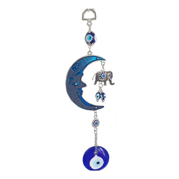 Böser Blick Mond Elefant Scheibe Amulett Glücksbringer