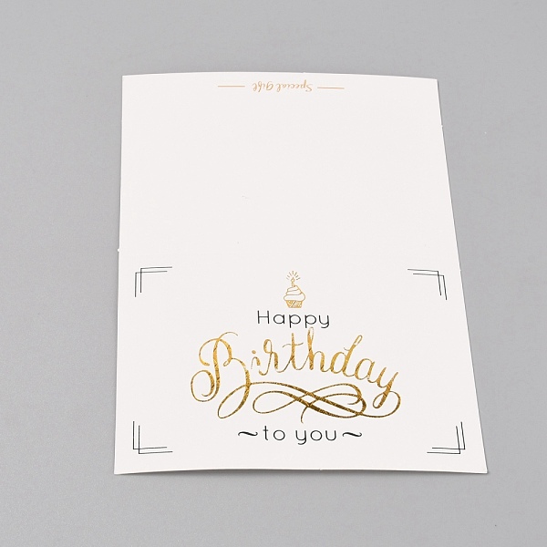 

PandaHall Coated Paper Cards, with Gold Stamping Word, Rectangle, Orange, Birthday Themed Pattern, 14x9.5x0.04cm Paper Others Orange