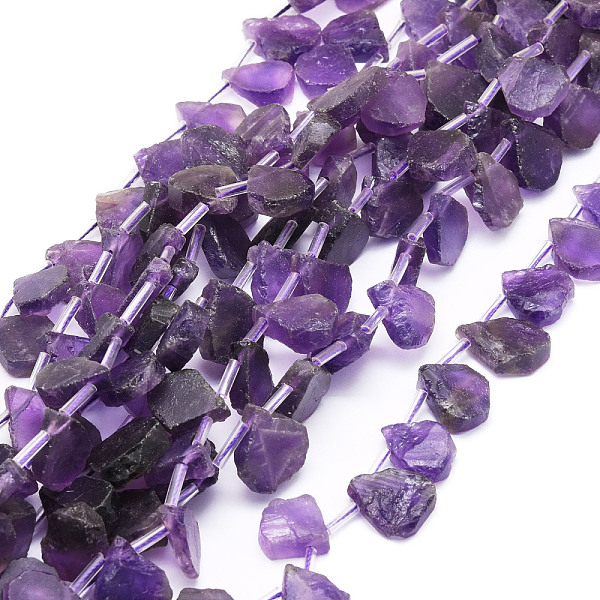 

PandaHall Natural Amethyst Beads Strands, Teardrop, 12~20x5~15x3~7mm, Hole: 0.8mm, about 24pcs/strand, 15.04''(38.2cm) Amethyst Teardrop