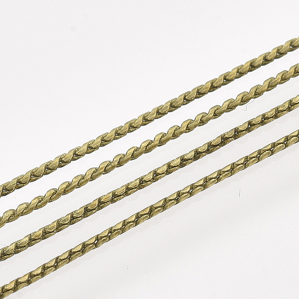 

PandaHall Brass Serpentine Chains, Unwelded, with Spool, Antique Bronze, 1mm Brass