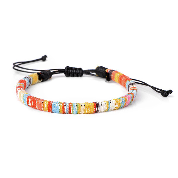 

PandaHall Bohemian Style Handmade Woven Bracelet - Retro Accessories for Spring., Mixed Color, 0.1cm Other Multicolor