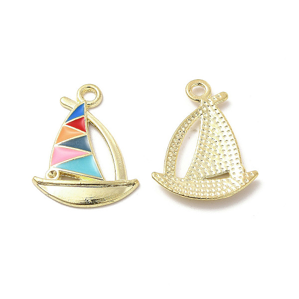 

PandaHall Alloy Enamel Pendant Rhinestone Settings, Sailboat, Golden, Colorful, Fit for 1mm Rhinestone, 21.5x16.5x2mm, Hole: 1.6mm...