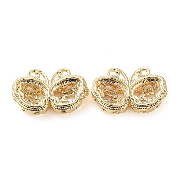 

PandaHall Brass Multi-Strand Links, Hollow Butterfly, Real 18K Gold Plated, 9.5x16x4.5mm, Hole: 1.2mm Brass Butterfly