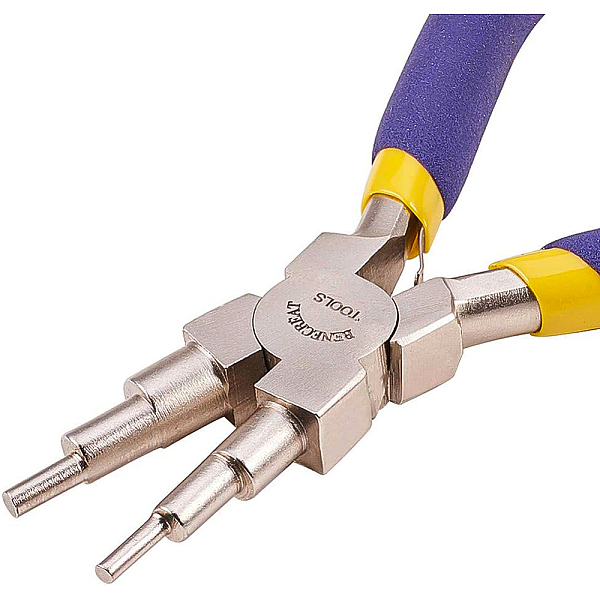 

PandaHall BENECREAT 6 in 1 Bail Making Pliers 6Inch Carbon Steel Wire Forming Bail Making Shaping Jump Ring Pliers for Jewelry Crafts Making..., Purple