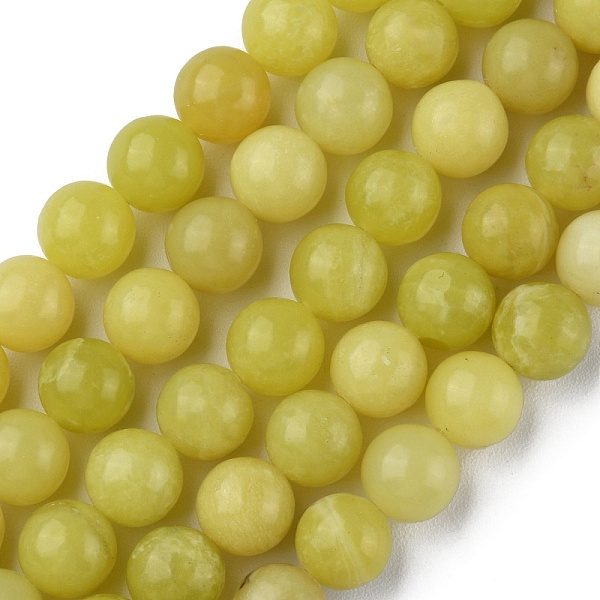 

PandaHall Natural Lemon Jade Beads Strands, Round, 10mm, Hole: 1mm, about 36~38pcs/strand, 14.88~14.96 inch(37.8~38cm) Lemon Jade Round