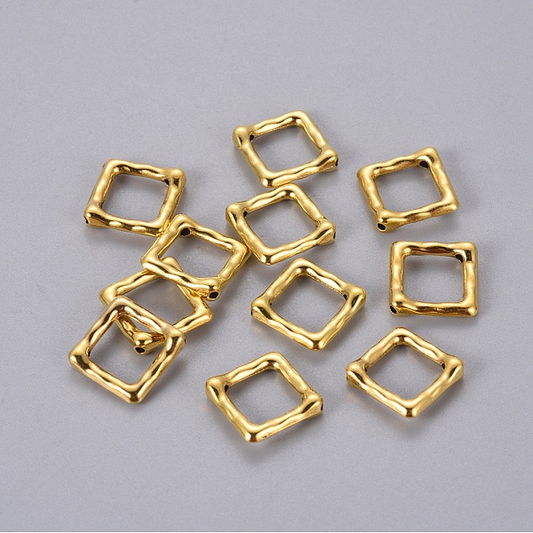 

PandaHall Tibetan Silver Bead Frame, Square, Antique Golden Color, Nickel Free, Lead Free and Cadmium Free, Size: about 16mm long, 16mm wide...